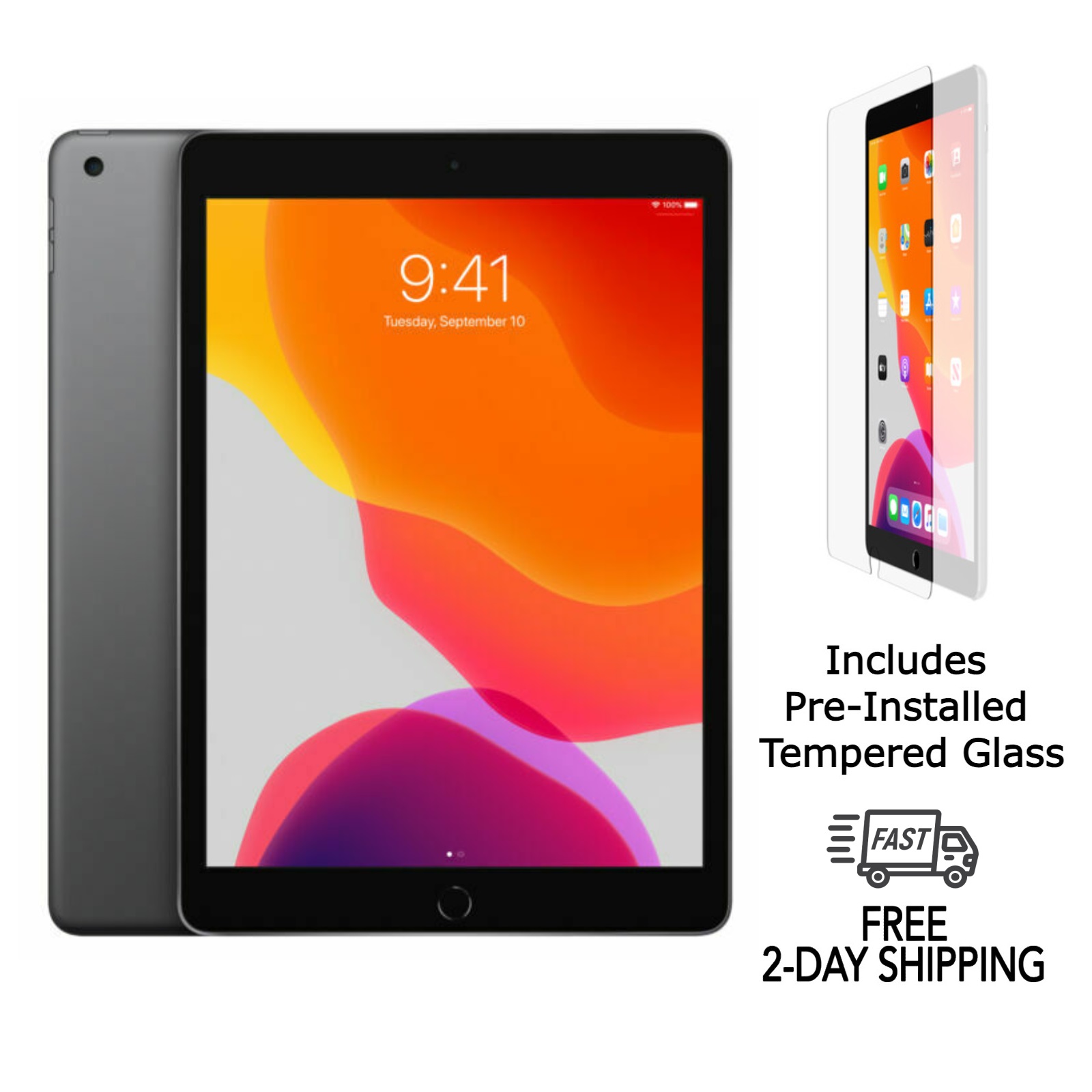 iPad (7th Generation) 32GB Wi-Fi グレー Apple iPad 7th Gen, 10.2-inch, Wi-Fi - Space Gray, Scratch