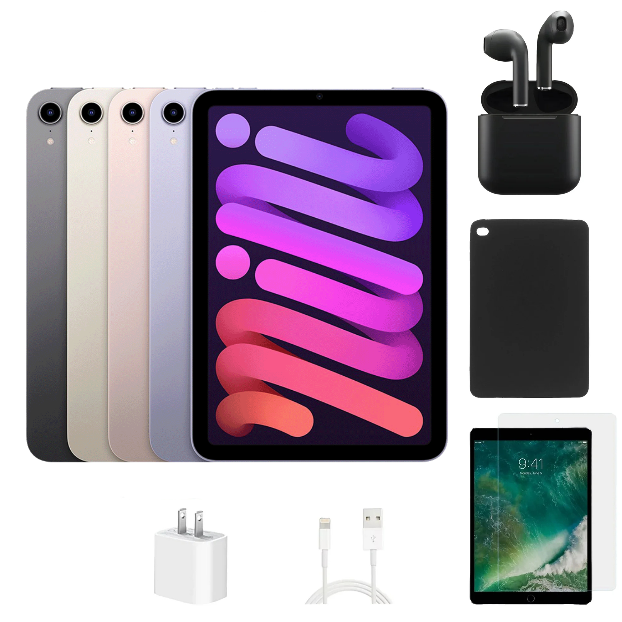 Apple iPad Mini 6 A2567 (WiFi) 256GB Purple Bundle